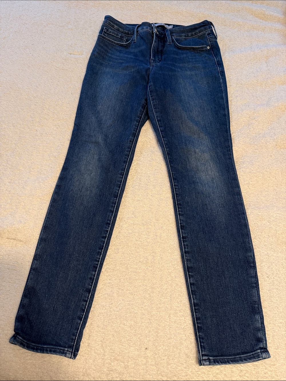 Athleta Dark Blue Straight-Leg Jeans